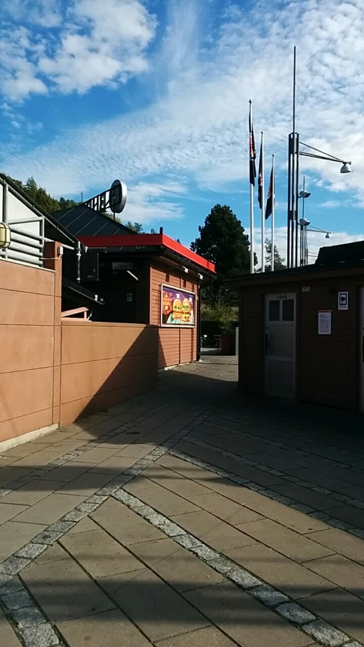 Rastplats Delsjön i Göteborg omgiven av lummig skog och glittrande sjövatten.